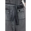 Women Fashion Stylish Plus Size Mini Length Shirt Collar Denim Dark Blue Belt Detailed Shirt Dress