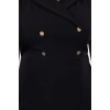 Kadın Büyük Beden Midi Boy Degaje Yaka Oversize Yırtmaçlı Fitted Vücuda Oturan Dokuma Elbise