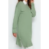 Women Fashion Stylish Hijab Crew Neck Standard Sleeve Long Knitted Sweater