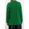 Women Fashion Stylish Hijab Buttoned Collar Low Sleeve Regular Selanik Knitted Buttoned Soft Knitwear Sweater