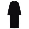 Women Fashion Stylish Hijab Maxi Length Crew Neck Relaxed Stitching Detailed Long Knit Dress