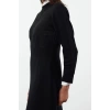 Women Fashion Stylish Hijab Maxi Length Stand Collar Fitted Lace Detail Soft Texture Knit Dress
