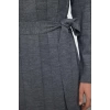 Kadın Moda Şık Tesettür Maxi Boy Bisiklet Yaka Regular Geniş Fitilli Triko Elbise
