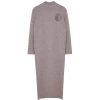 Women Fashion Stylish Hijab Long Stand Collar Regular Floral Detailed Knitwear Dress