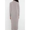 Women Fashion Stylish Hijab Long Stand Collar Regular Floral Detailed Knitwear Dress