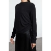 Kadın Tesettür Midi Boy Regular Örme Uzun Kollu T-Shirt-İp Askılı Dokuma Saten Elbise 2li Takım