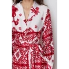 Women Fashion Stylish Hijab Maxi Length Shirt Collar Regular Woven Satin Patterned Shirt Evening Dress
