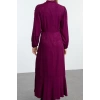 Women Fashion Stylish Hijab Maxi Length Crew Neck Regular Jacquard Floral Woven Dress