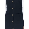 Women Fashion Stylish Hijab Maxi Length V Neck Regular Woven Fabric Vest Dress