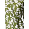 Women Fashion Stylish Hijab Midi Length Shirt Collar Regular Floral Patterned Belted Woven Dress