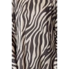 Women Fashion Stylish Hijab Maxi Length Crew Neck Regular Crinkle Knitted Animal Zebra Patterned Dress