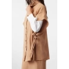 Womens Fashion Stylish Wide Leg Regular Length Long Sleeve Eyelet Detailed Woven Aerobin Bottom-Top Set