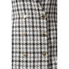 Women Fashion Stylish Mini Length Jacket Collar Regular Tweed Fabric Button Detailed Woven Vest Dress