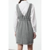 Women Fashion Stylish Mini Length V Neck Regular Tweed Fabric Vest Woven Dress