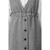 Women Fashion Stylish Mini Length V Neck Regular Tweed Fabric Vest Woven Dress