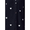 Women Fashion Stylish Hijab V Neck Low Sleeve Regular Heart Patterned Comfortable Pattern Knitwear Cardigan