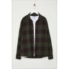 Fashion Shirt Collar Plaid Long Sleeve Plaid Lumberjack Checkered Winter Woven Plus Size Shirt