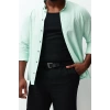 Moda Düğmeli Yaka Düz Uzun Kol Regular Fit Rahat Düğmeli Yaka Basic Büyük Beden Gömlek