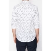 Moda Gömlek Yaka Geometrik Uzun Kol Desenli Slim Fit Erkek Erkek Gömlek