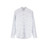 Moda Gömlek Yaka Geometrik Uzun Kol Desenli Slim Fit Erkek Erkek Gömlek
