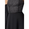Women Fashion Stylish Mini Length Carmen Collar Fitted A-Line Stone Print Woven Short Dress