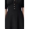 Women Fashion Stylish Midi Length V Neck Fitted Dress