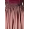 Women Fashion Stylish Midi Length Strapless Fitted Gradient Patterned Balloon Skirt Detailed Poplin Dress