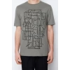 Yeni Sezon Slim %100 Pamuk Bisiklet Yaka Kısa Kol Baskılı Desenli Günlük Dokuma T-Shirt