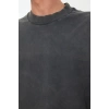 New Season Comfortable Cotton Stand Collar Short Sleeve Plain Patterned Casual T-Shirt