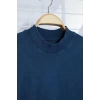 New Season Comfortable Cotton Stand Collar Short Sleeve Plain Patterned Casual T-Shirt