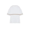 New Season Oversize Cotton Crew Neck Short Sleeve Ethnic Patterned Casual Plus Size T-Shirt