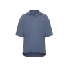 New Season Oversize Polyester Polo Collar Short Sleeve Textured Patterned Casual Plus Size T-Shirt