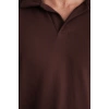 New Season Oversize Polyester Polo Collar Short Sleeve Textured Patterned Casual Plus Size T-Shirt