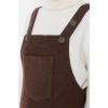 Women Fashion Stylish Mini Length Square Collar Regular Vest Woven Dress