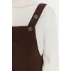 Women Fashion Stylish Mini Length Square Collar Regular Vest Woven Dress