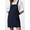 Women Fashion Stylish Mini Length Square Collar Regular Vest Woven Dress