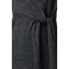 Women Fashion Stylish Midi Length Double Breasted Soft Texture Knitwear Collar Tie Dress