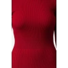 Women Fashion Stylish Midi Length Crew Neck Slim Knitted Dress