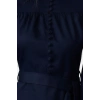 Women Fashion Stylish Mini Length Stand Collar Regular Plain Woven Dress