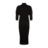 Womens Fashion Stylish Wide Leg Crop Length Long Sleeve Crop Basic Skirted Knitwear Bottom-Top Set