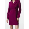 Women Fashion Stylish Mini Length Jacket Collar Regular Woven Dress