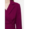 Women Fashion Stylish Mini Length Jacket Collar Regular Woven Dress