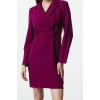 Women Fashion Stylish Mini Length Jacket Collar Regular Woven Dress