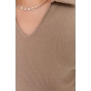 Kadın Moda Şık Mini Boy Polo Yaka Slim Vücuda Oturan Fitilli Esnek Örme Elbise