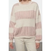 Women Fashion Stylish Crew Neck Standard Sleeve Regular Color Block Knitwear Sweater