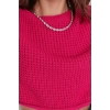 Women Fashion Stylish Crew Neck Low Sleeve Crop Wide Fit Knitwear Sweater