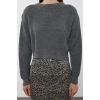 Women Fashion Stylish Crew Neck Low Sleeve Crop Super Basic Knitwear Sweater