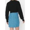 Women Fashion Stylish Crew Neck Low Sleeve Crop Super Basic Knitwear Sweater