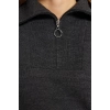 Womens Fashion Stylish Regular Length Long Sleeve Wide Cut Zippered Knitwear Top-Bottom Set