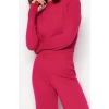 Womens Fashion Stylish Tube Leg Crop Length Long Sleeve Crop Finger Detailed Knitwear Top-Bottom Set